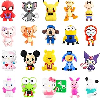 20 Pieces of 3D Silicone Cartoon Beads for Crafts