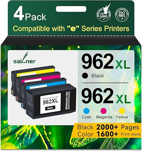 Pack of 4 Ink Cartridges for HP Officejet Printers