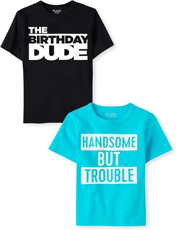Baby Boys and Toddler Holiday Short Sleeve T-Shirts 2 Pack