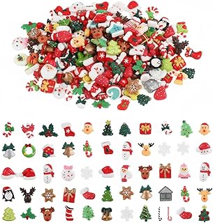 50 Christmas Resin Charms for Crafts and Decorations