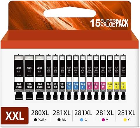 15 Pack Ink Cartridges for Canon Printers