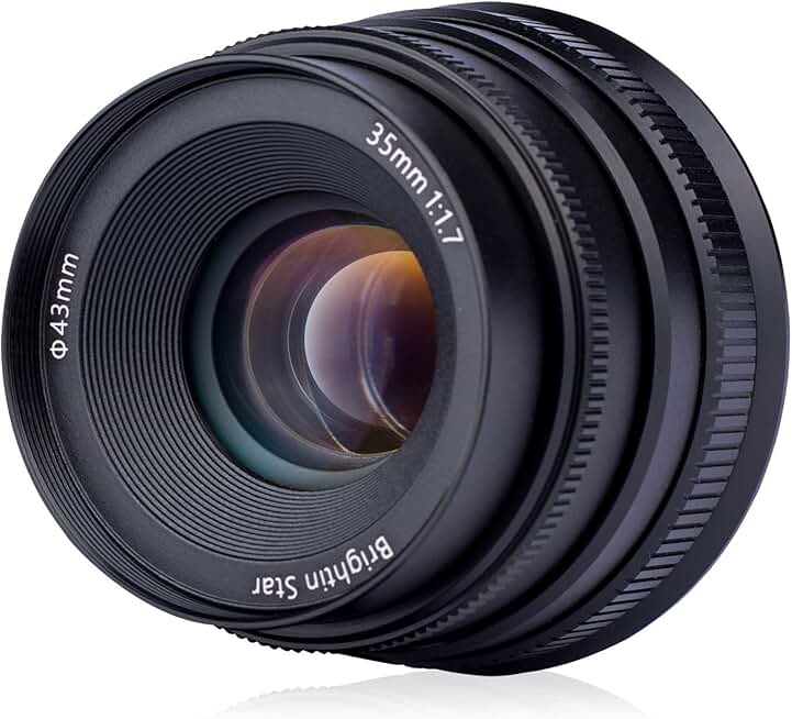 Brightin Star 35mm F1.7 Lens for Sony E Mount Cameras