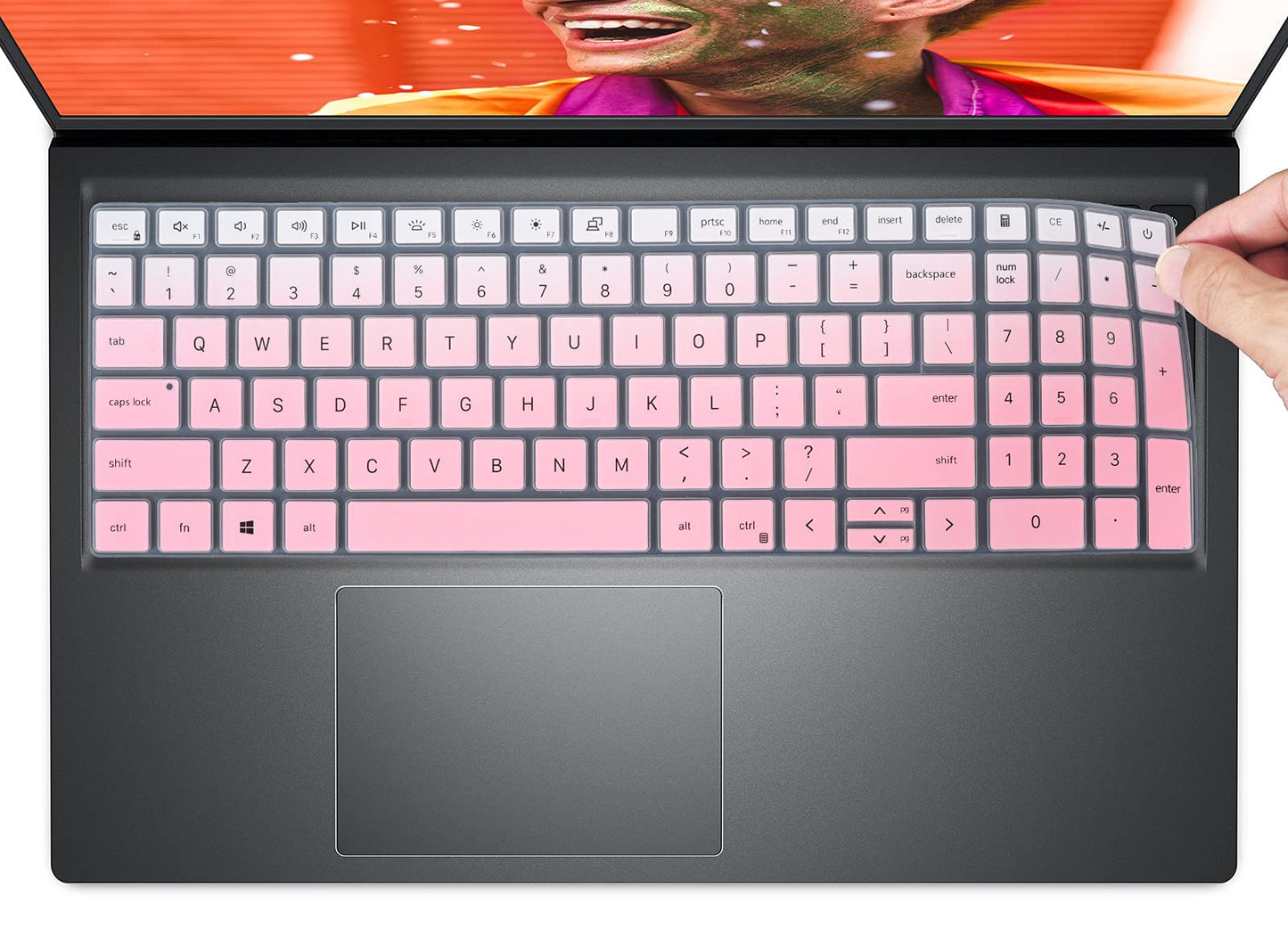 Pink Ombre Keyboard Cover for 15.6 and 16-Inch Laptops