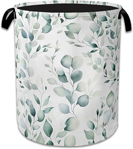 Foldable Eucalyptus Laundry Basket with Handles