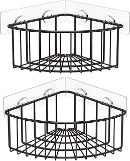 Two Corner Shower Caddies with Deep Baskets