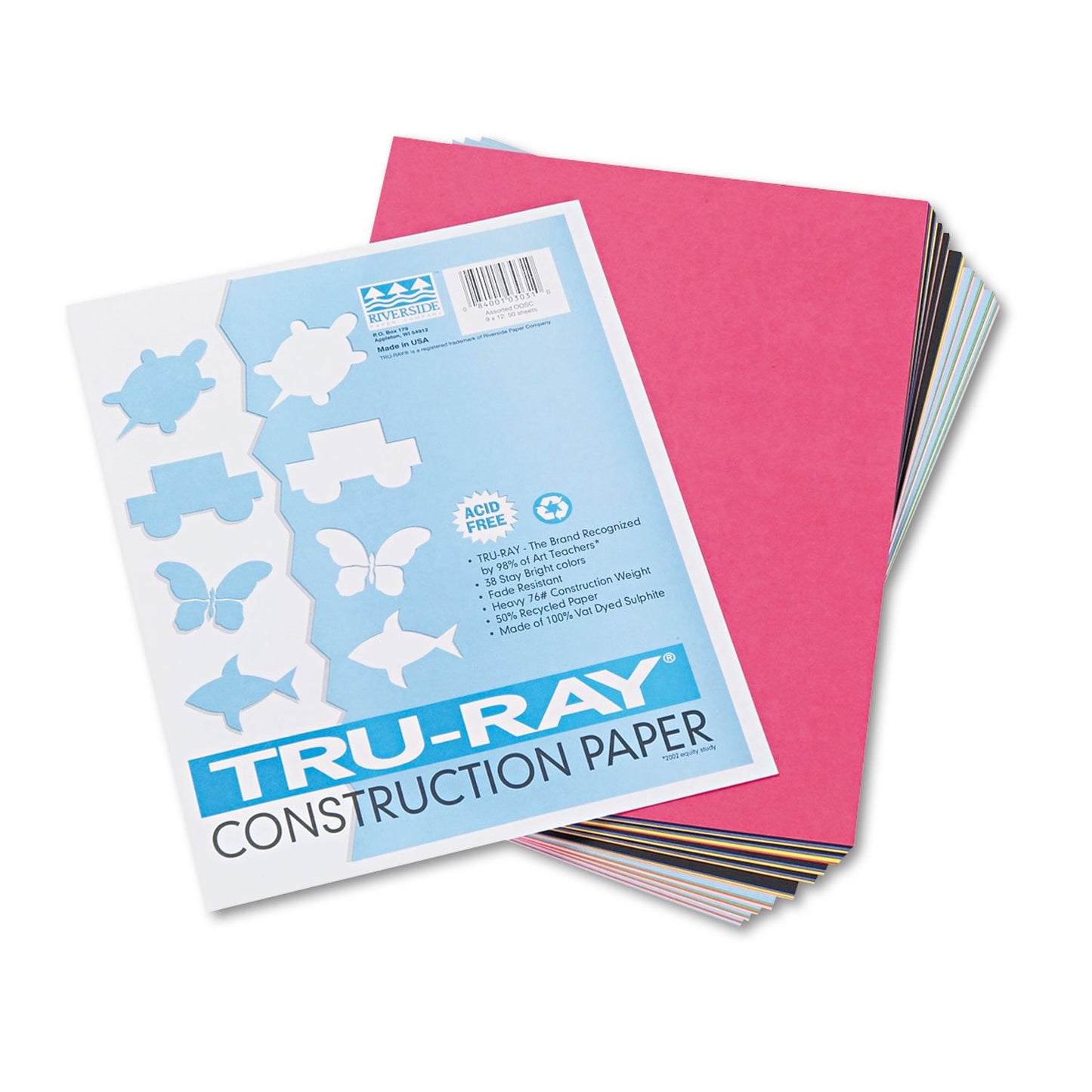 10 Clic Colors Construction Paper, 9" x 12", 50 Sheets