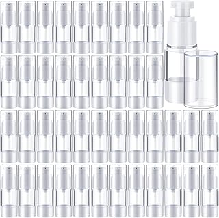 50 Pack 0.5 oz Clear Airless Pump Bottles