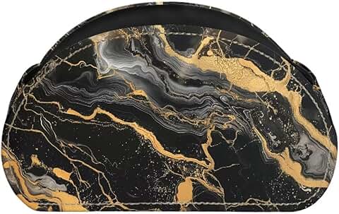 Marble Print Remote Control Holder with 5 Compartments