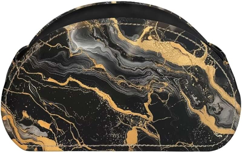Marble Print Remote Control Holder with 5 Compartments