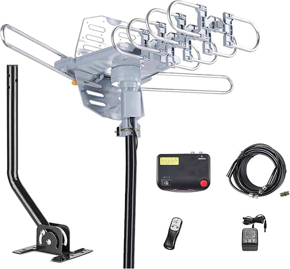 Outdoor 150 Mile Digital TV Antenna with Remote