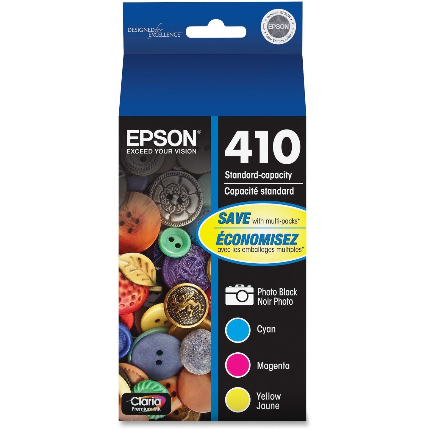 T410 Claria Premium -Ink Standard Capacity Photo Black & Color Combo Pack (T410520-S) for select Expression Premium Printers