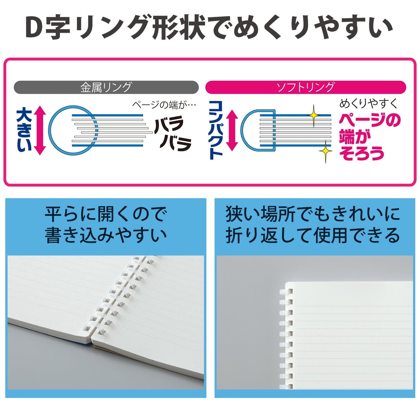 Spiral Lined Notebook, 10x7 inches, 80 perforated sheets