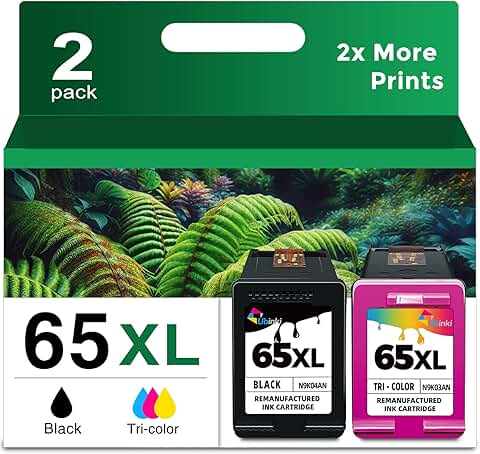 Black and color ink cartridge set for printers