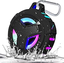 Portable waterproof Bluetooth shower speaker with LED light
