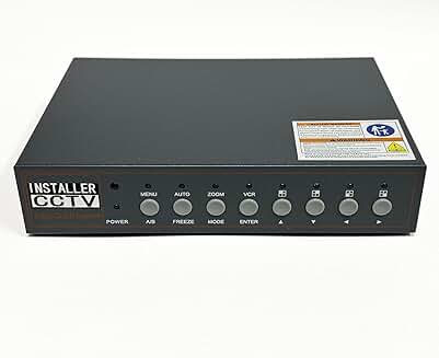 4-Channel Video Quad with Remote and Power Adapter