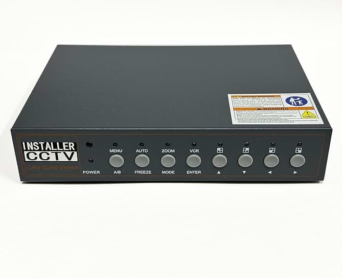 4-Channel Video Quad with Remote and Power Adapter