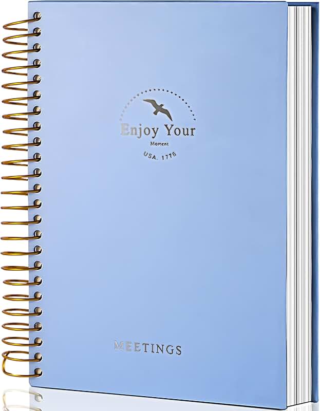 Meeting Notebook with Action Items, 240 Pages