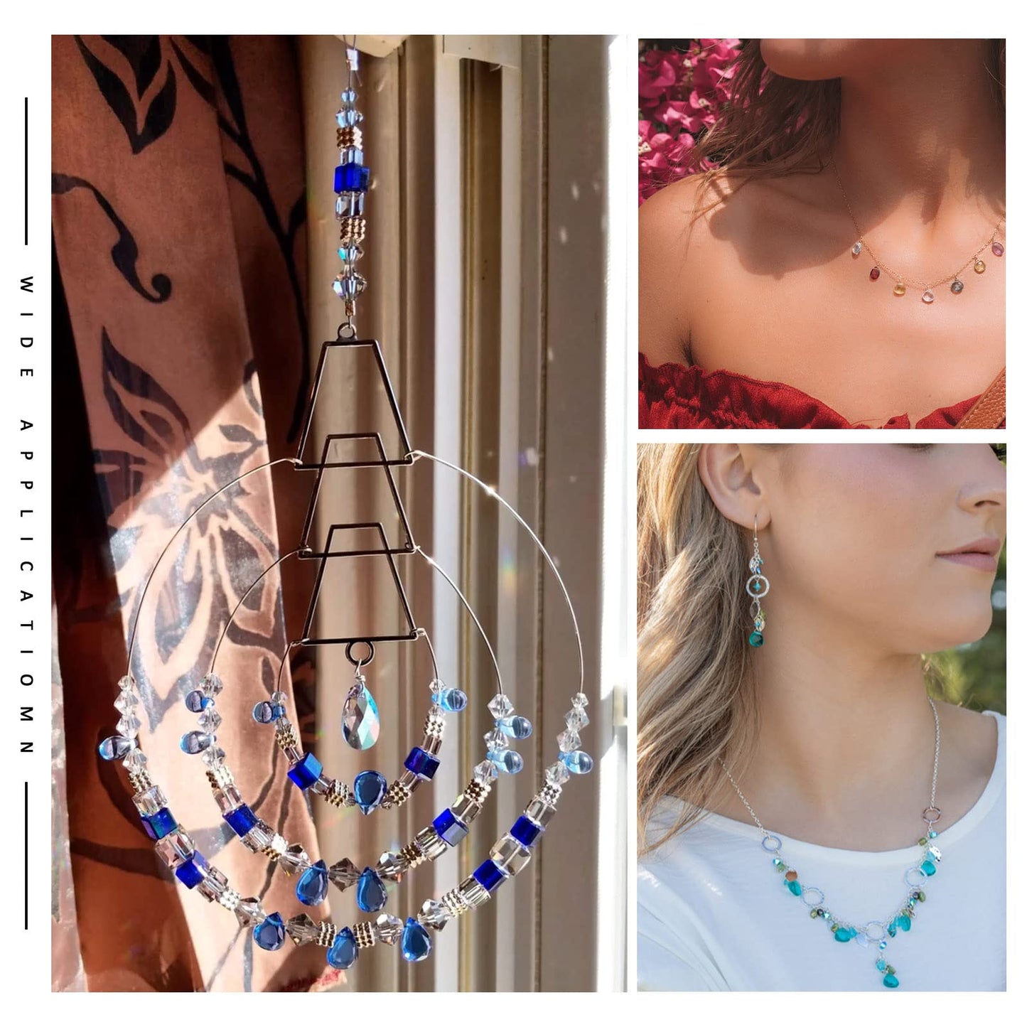 10 Colors Teardrop Glass Beads for Jewelry Making