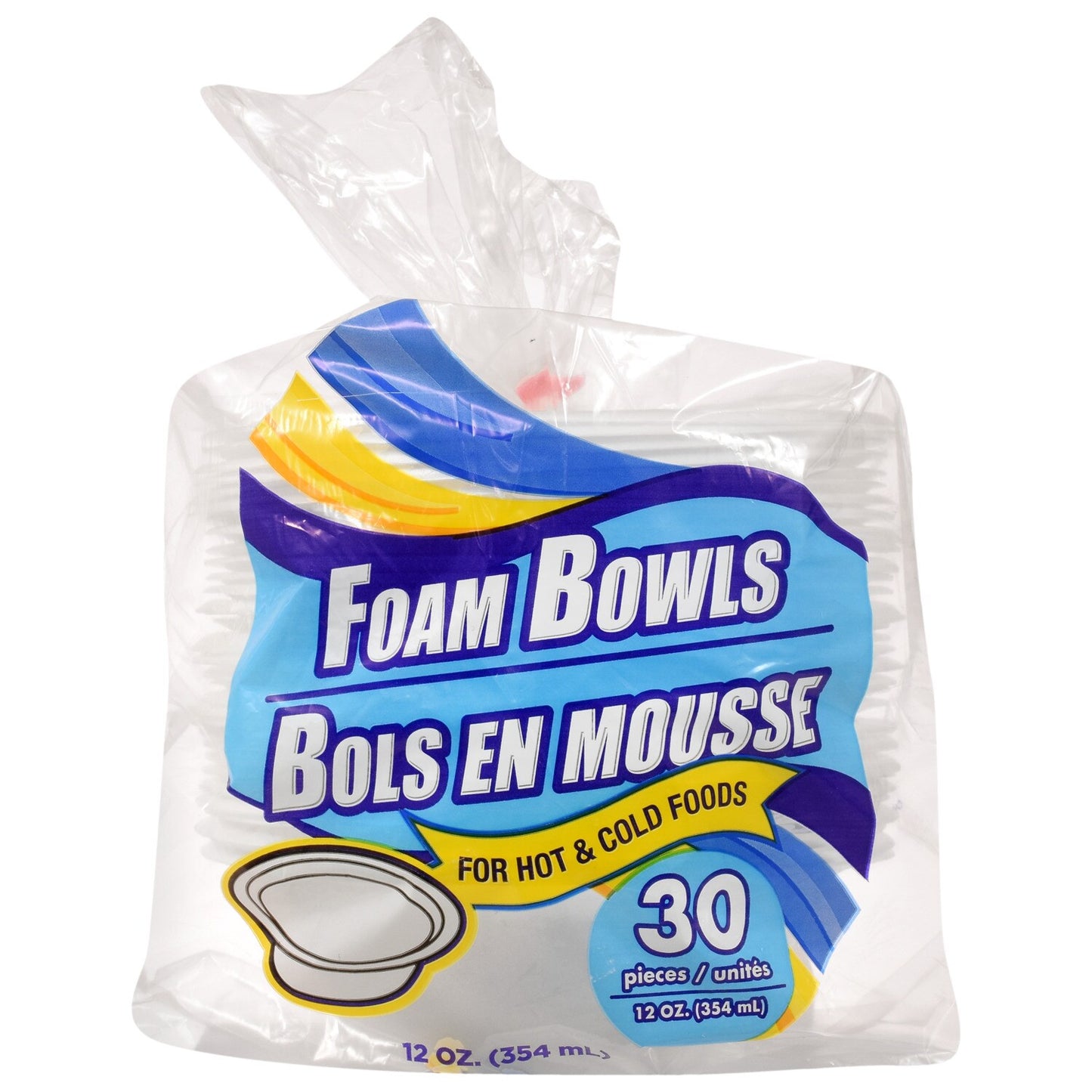 White Foam Bowls, 30-ct. Packs (Pack of 12)
