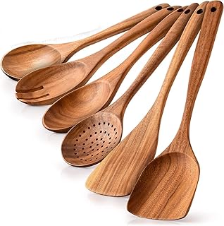 Premium 6-Piece Teak Wood Kitchen Utensil Set