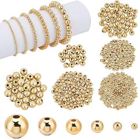 600 Gold Spacer Beads for Jewelry Making