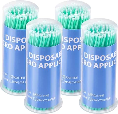 Disposable Micro Applicators, 400 pcs, Fine Tips, Green