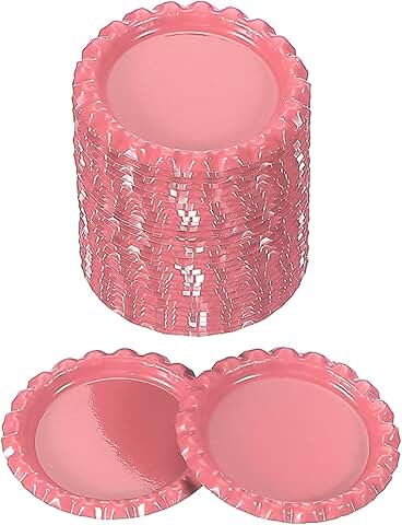 Pink 100-Pack 1-Inch Double-Sided Bottle Caps for Crafts