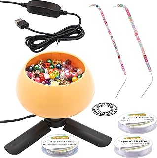 Electric Bead Spinner with Adjustable Speed and Large Needles