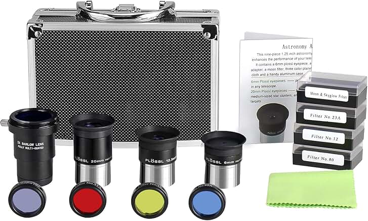 1.25 Inch Telescope Accessory Set with Carry Case