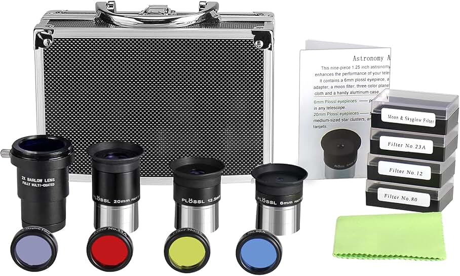 1.25 Inch Telescope Accessory Set with Carry Case