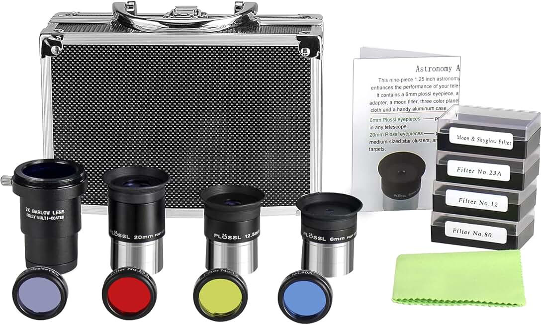 1.25 Inch Telescope Accessory Set with Carry Case