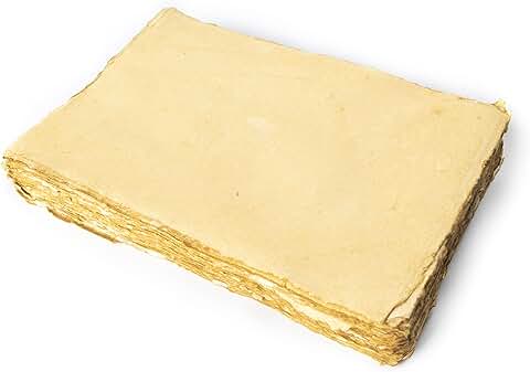 Vintage Handmade Recycled Cotton Paper, 75 Sheets