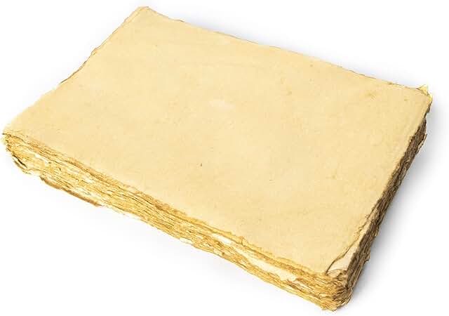 Vintage Handmade Recycled Cotton Paper, 75 Sheets