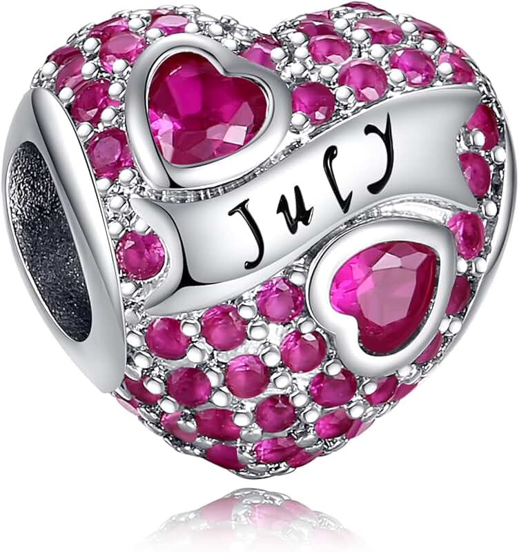 Sterling Silver Birthstone Charms for Bracelets