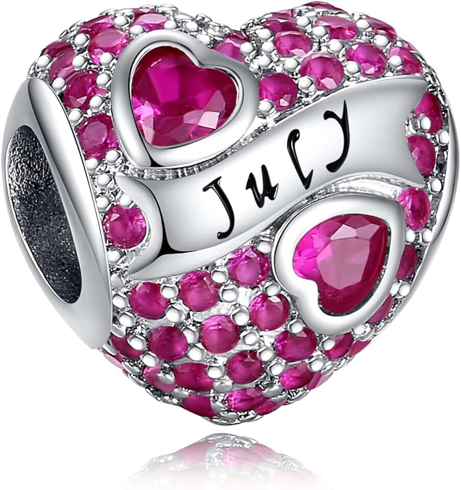 Sterling Silver Birthstone Charms for Bracelets