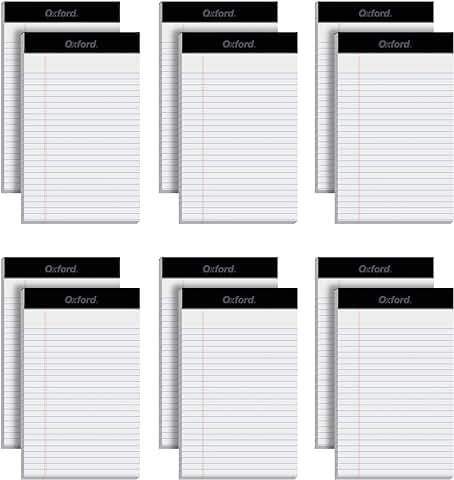 Pack of 12 Narrow Ruled Legal Pads, 50 Sheets Each