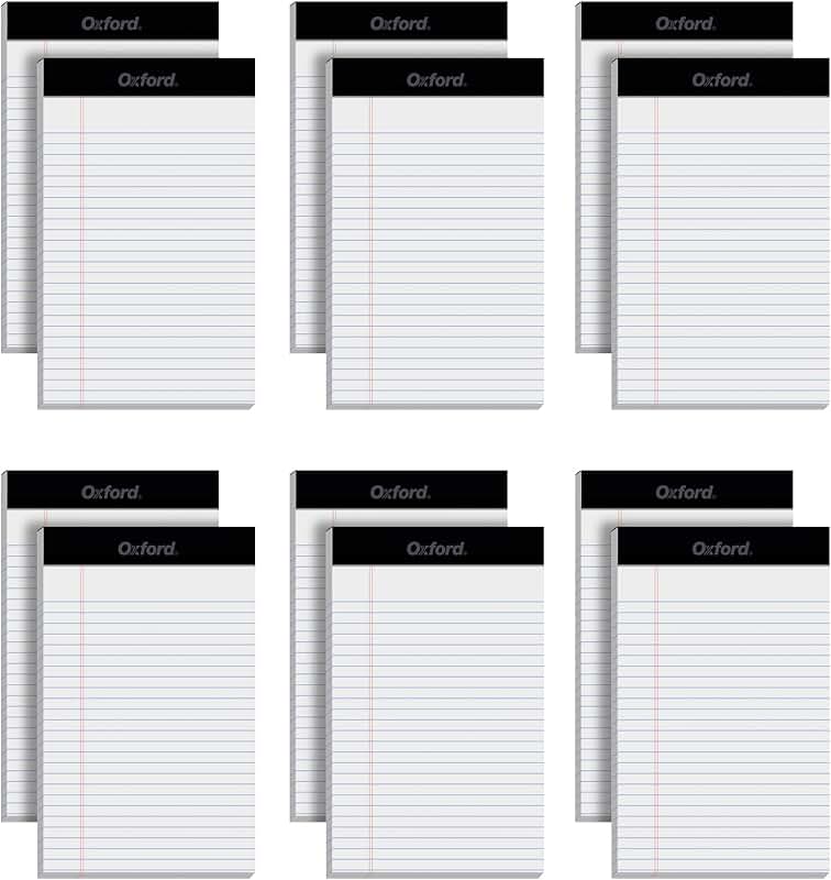 Pack of 12 Narrow Ruled Legal Pads, 50 Sheets Each