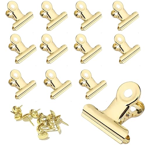 12 Pack Metal Bulldog Clips for Office and Crafts