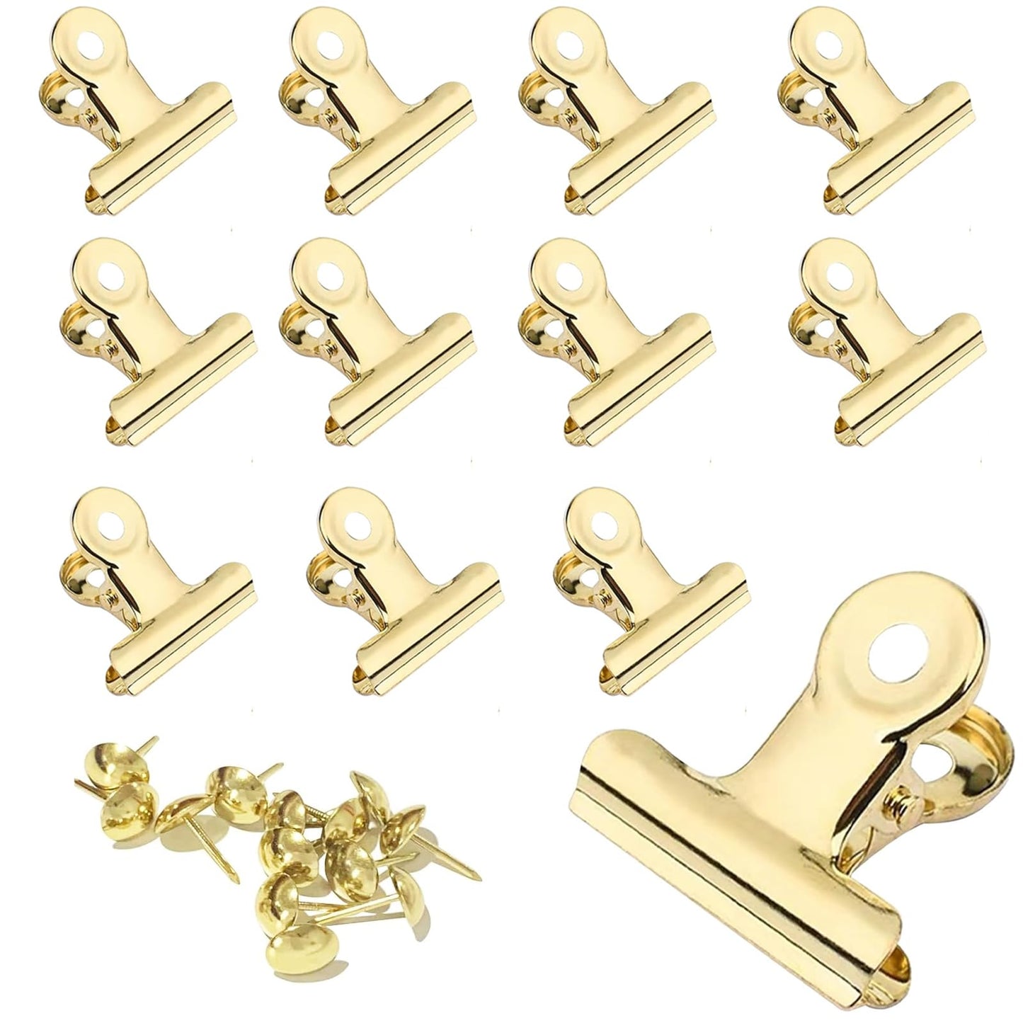 12 Pack Metal Bulldog Clips for Office and Crafts