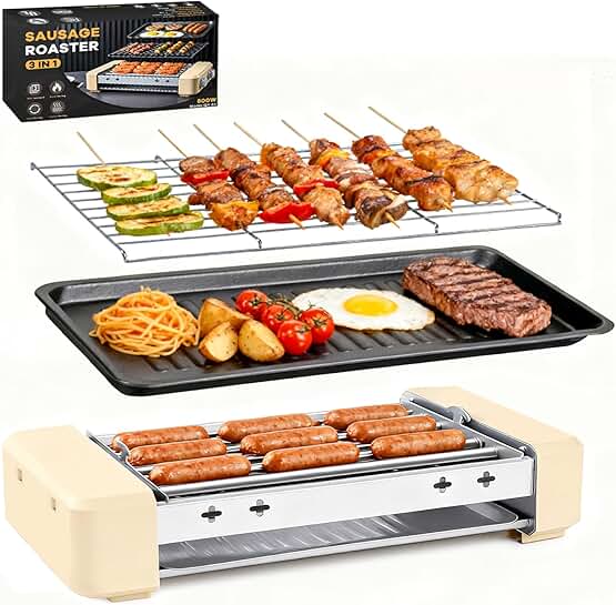 3-in-1 Electric Hot Dog and Sausage Grill for Family Parties