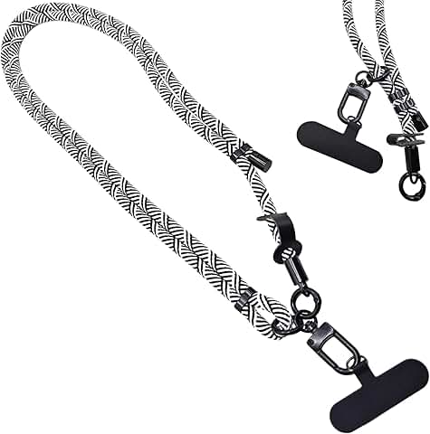 Adjustable Phone Lanyard with Crossbody and Wrist Strap