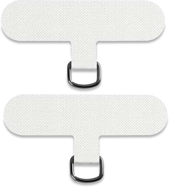 White Phone Tether Tab for All Phone Cases