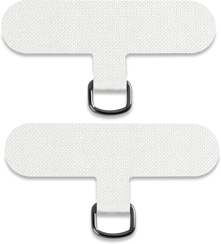 White Phone Tether Tab for All Phone Cases