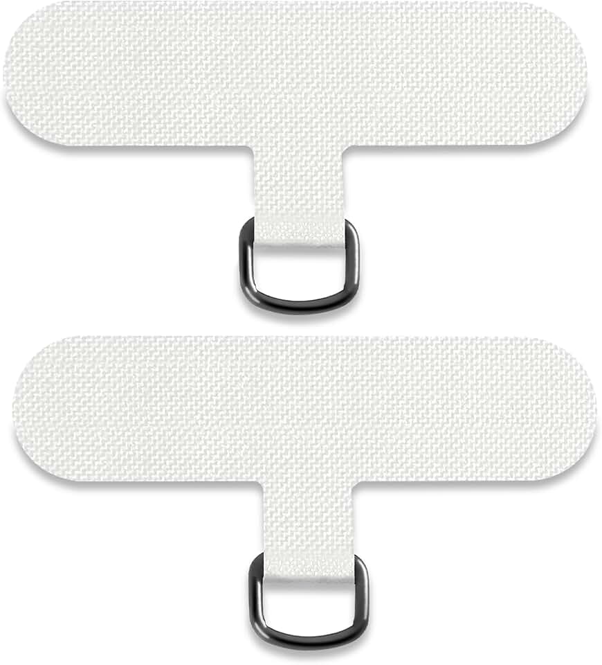 White Phone Tether Tab for All Phone Cases