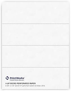 Perforated 4-Part Paper, 8.5" x 11", 500 Sheets