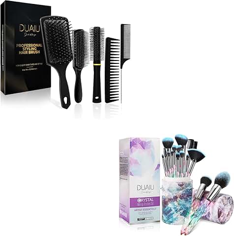 Hair and makeup brush set for women
