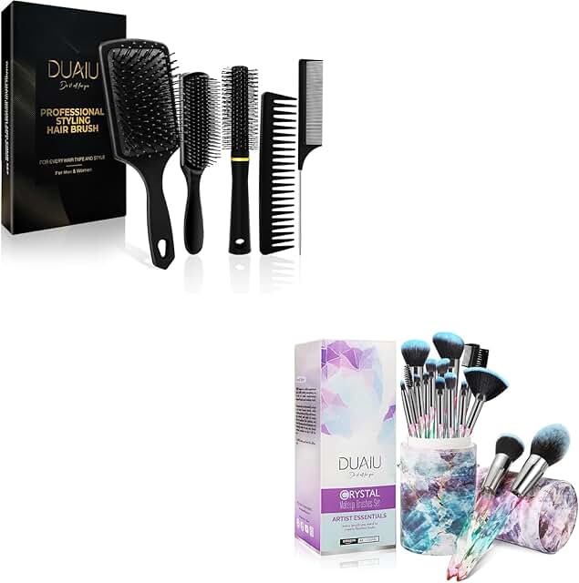 Hair and makeup brush set for women