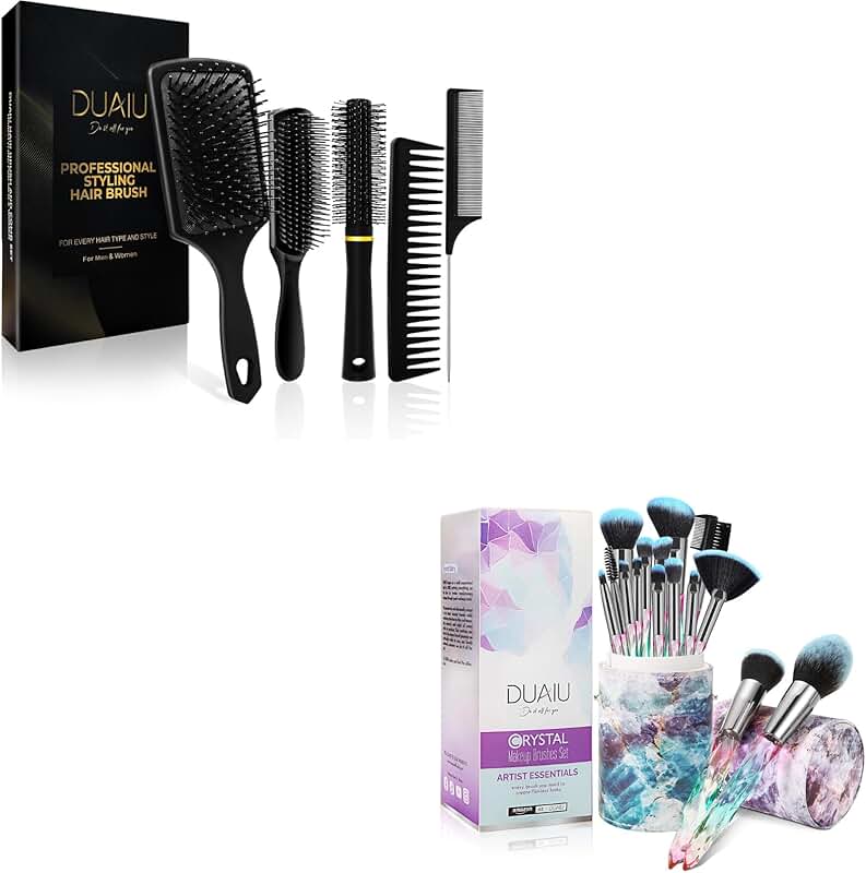 Hair and makeup brush set for women