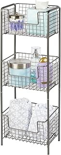 Steel 3-Tier Bathroom Storage Organizer Tower