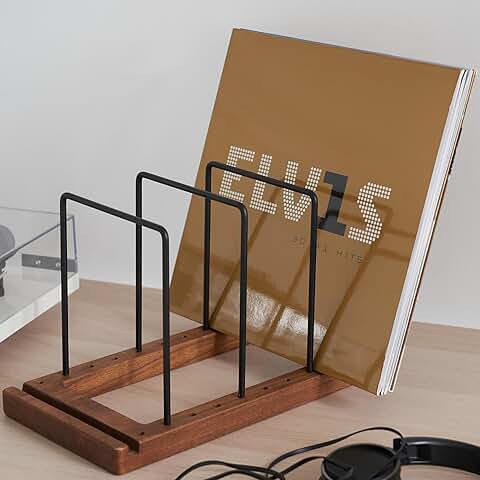Decorative Vinyl Record Storage for Up to 75 Records